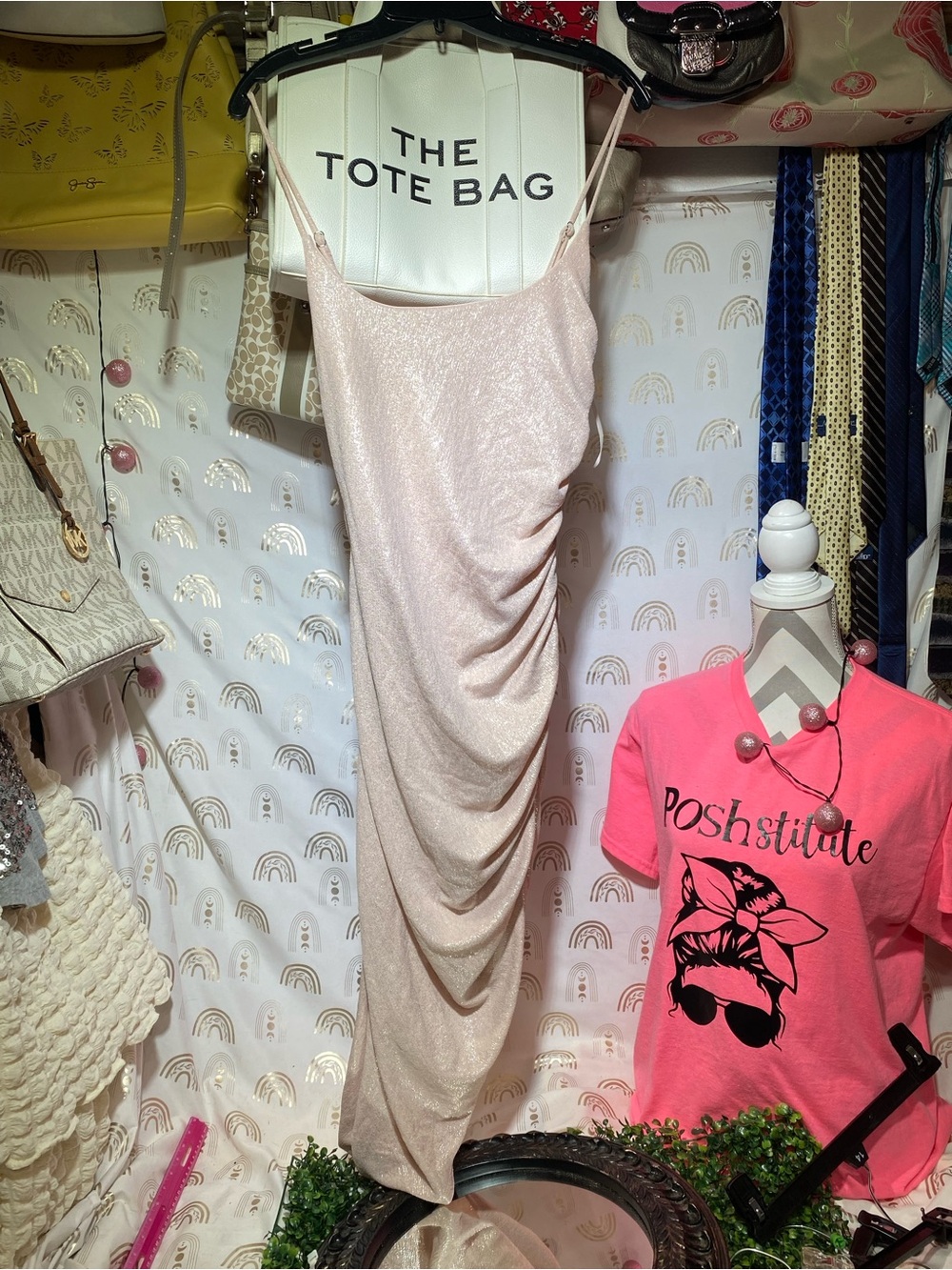 Forever 21 Blush Pink Shimmery Dress Label
